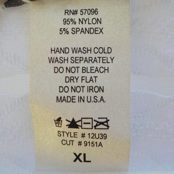 NWT White short sleeve Dress Top with partial sheer stripes SZ XL - Picture 9 of 16